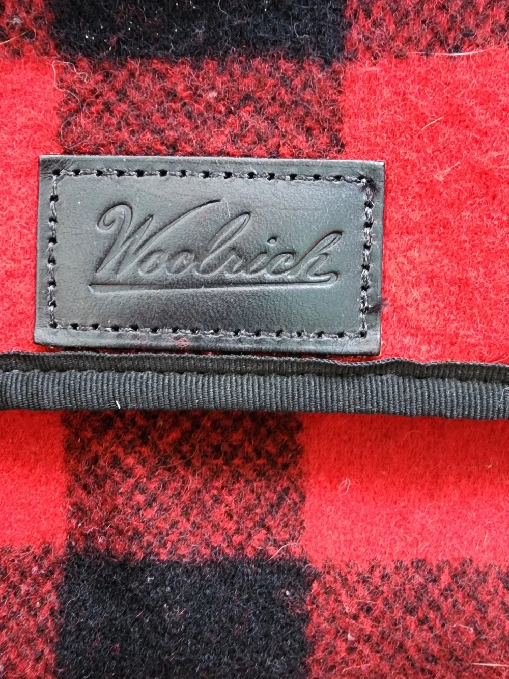 Woolrich Vintage Red Black Buffalo Plaid Wool Messenger Bag Satchel Briefcase